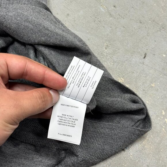 Gray Polo Collar Men's Sweater - Picture 9 of 11